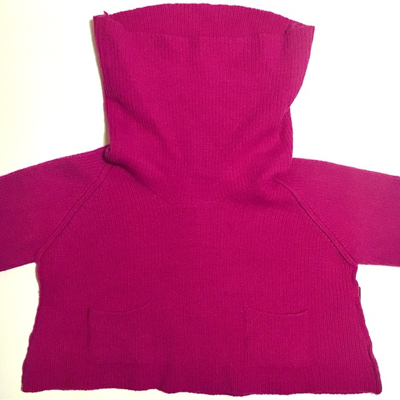 Crea Concept Cowl Neck Sweater Wool Pullover Cropped Boxy Crop Magenta Pink 40 - Picture 7 of 16